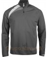 Sudadera deportiva de media cremallera para niños color gris