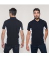 Polo bicolor de manga corta para hombre y mujer