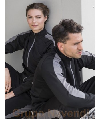 Sudadera de media cremallera con detalles a contraste para adulto
