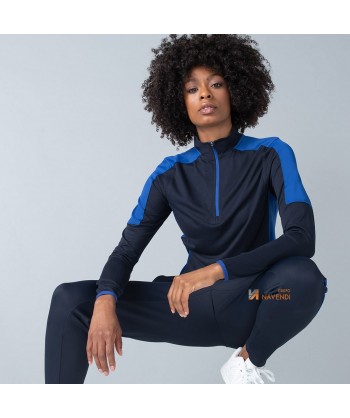 Sudadera de media cremallera con detalles a contraste para adulto