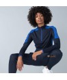 Sudadera de media cremallera con detalles a contraste para adulto