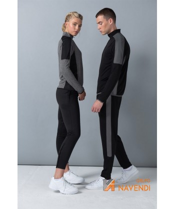 Sudadera de media cremallera con detalles a contraste para adulto