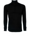 Sudadera fina de media cremallera transpirable para adultos color negro