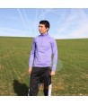 Sudadera fina de media cremallera transpirable para adultos color violeta