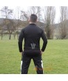 Sudadera fina de media cremallera transpirable para adultos color negro