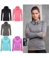 Sudadera deportiva transpirable con capucha para mujer color gris