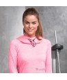 Sudadera deportiva transpirable con capucha para mujer color rosa