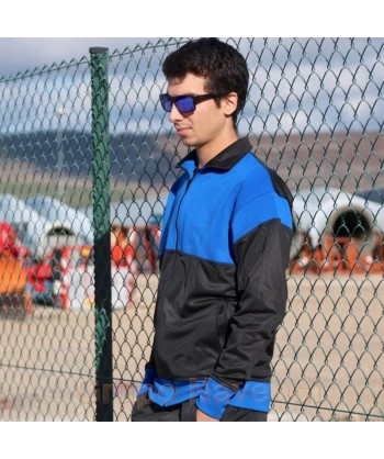 Sudadera bicolor deportiva con cremallera para adulto