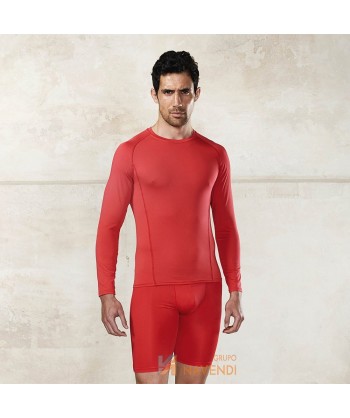 Camiseta térmica de manga larga color rojo