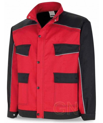 Cazadora bicolor de moderno diseño roja/negro
