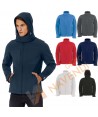 Cazadora softshell de caballero con capucha para deportes outdoor marino