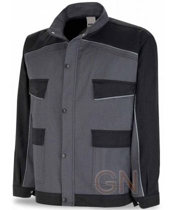 Cazadora bicolor de moderno diseño gris/negro