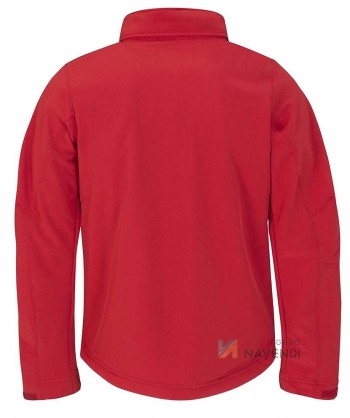 Cazadora softshell de caballero con capucha para deportes outdoor rojo
