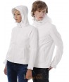 Cazadora softshell de caballero con capucha para deportes outdoor blanco