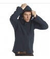 Cazadora softshell de caballero con capucha para deportes outdoor negro