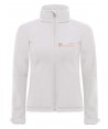Cazadora softshell de señora con capucha para deportes outdoor blanco