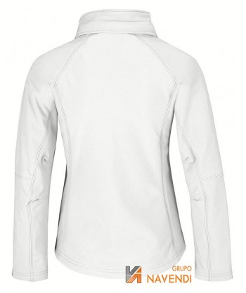 Cazadora softshell de señora con capucha para deportes outdoor blanco