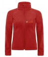 Cazadora softshell de señora con capucha para deportes outdoor color rojo