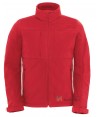 Cazadora softshell de niño con capucha para deportes outdoor rojo