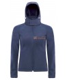 Cazadora softshell de niño con capucha para deportes outdoor color marino