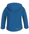 Cazadora softshell de niño con capucha para deportes outdoor color azul