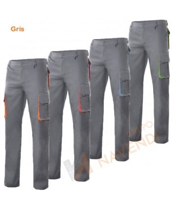 Pantalón bicolor multibolsillos con amplio tallaje