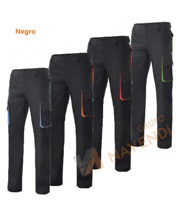 Pantalón bicolor multibolsillos con amplio tallaje