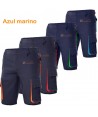 Pantalón bermuda bicolor multibolsillos