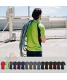 Camiseta bicolor transpirable de manga corta y cuello redondo