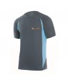 Camiseta bicolor transpirable de manga corta y cuello redondo
