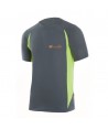 Camiseta bicolor transpirable de manga corta y cuello redondo