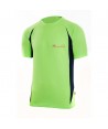 Camiseta bicolor transpirable de manga corta y cuello redondo