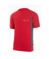 Camiseta bicolor transpirable de manga corta y cuello redondo