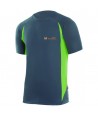 Camiseta bicolor transpirable de manga corta y cuello redondo