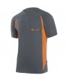 Camiseta bicolor transpirable de manga corta y cuello redondo