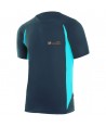 Camiseta bicolor transpirable de manga corta y cuello redondo