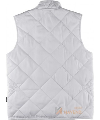 Chaleco acolchado para alimentación color blanco