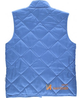 Chaleco acolchado para alimentación color celeste