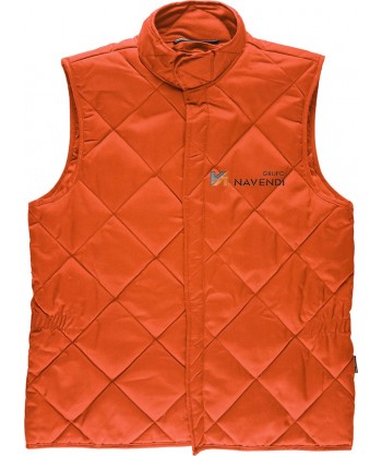 Chaleco acolchado para alimentación color naranja