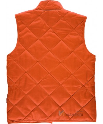 Chaleco acolchado para alimentación color naranja