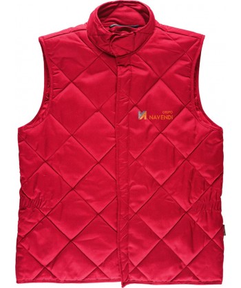 Chaleco acolchado para alimentación color rojo