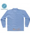 Polo antibacteriano de manga larga color celeste