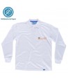 Polo antibacteriano de manga larga color blanco