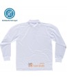 Polo antibacteriano de manga larga color blanco