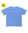 Camiseta ESD antiestática cuello redondo color azul celeste