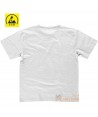 Camiseta ESD antiestática cuello redondo color blanco