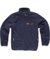 Chaqueta polar con dos bolsillos laterales con cremallera color azul marino