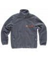 Chaqueta polar con dos bolsillos laterales con cremallera color gris