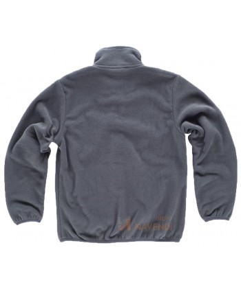 Chaqueta polar con dos bolsillos laterales con cremallera color gris
