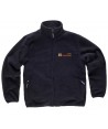 Chaqueta polar con dos bolsillos laterales con cremallera color negro